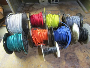 Spools of wire ...