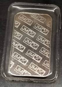 1 TROY OZ .999 FINE SILVER BAR JM JOHNSON MATTHEY SEALED
