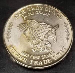 1 TROY OZ .999 FINE SILVER US ASSAY OFFICE 1981 TRADE UNIT