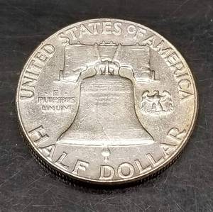 1963 FRANKLIN HALF DOLLAR AU