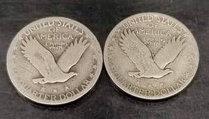 2 STANDING LIBERTY QUARTERS 1928 1930