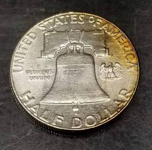 1960 FRANKLIN HALF DOLLAR AU
