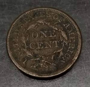 1844 US BRAIDED HAIR LARGE CENT