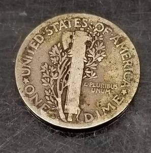 1918-S MERCURY DIME FINE