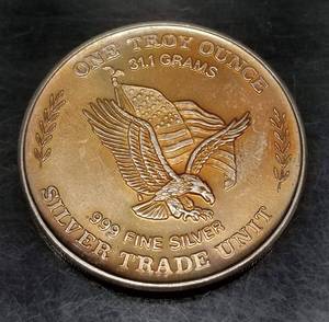 1 TROY OZ .999 FINE SILVER US ASSAY OFFICE 1981 TRADE UNIT