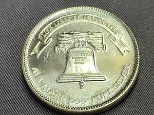 1 TROY OZ .999 FINE SILVER 1983 A-MARK LIBERTY ROUND