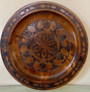 Two Decorative  Wooded Platters