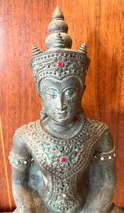 Vintage Cast Iron Buddha Sculpture