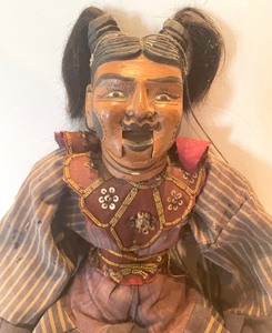 Vintage Wooden Burmese Folk Art Puppet