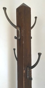 Vintage Wooden CoatHat Rack