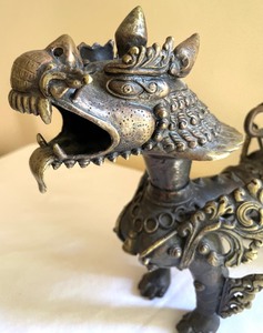 Amazing Vintage Newari Bronze Temple Guardian