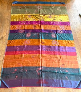 Asian Inspired Embroidered Silk Linen
