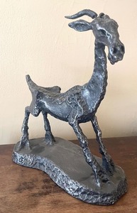 Marvelous Metal Goat Statue