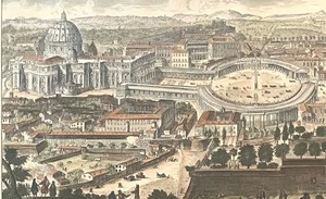 Vintage Framed Art Print of St. Peters Basilica