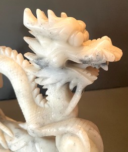 Vintage Soapstone Dragon Sculpture