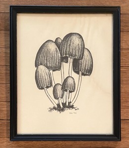 4 Mushroom Themed Prints by Ebb Pate