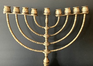 Large Vintage Brass Menorah
