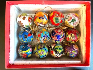 12 Cloisonne Ornaments