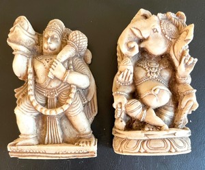 8 Vintage Spiritual Resin Carvings
