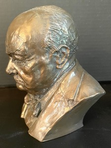 Bronze Bust of Winston Churchill by Marcus Designs