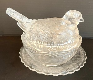 Four 2 Piece Bird Dishes with Four Petite Peacock Plates