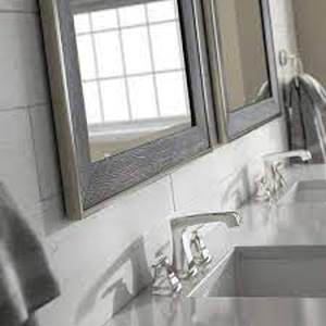 Delta 29 in. x 41 in. (M3) Rectangular Mirror Frame in Weathered Wood