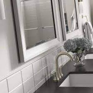 Delta 28 in. x 36 in. (M1) Rectangular Mirror Frame in Matte White