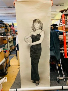 lot 48 image: 1980s Fashion Model Retail Signage Print, believed to be the work of Richard Avedon