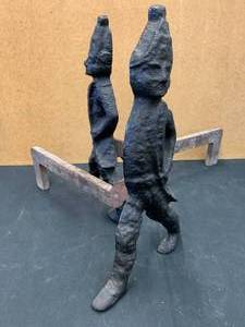 lot 1 image: ANTIQUE HESSIAN SOLDIER ANDIRONS