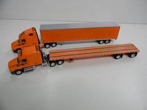 lot 4 image: PRECISE REPLICAS 164 SCALE DIE CAST - SCHNEIDER NATIONAL FREIGHTLINER TRACTOR TRAILER SET - DISPLAY ONLY - GREAT PIECES - SEE PICTURES