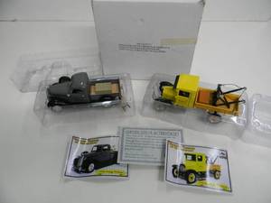 lot 30 image: NATIONAL MOTOR MUSEUM MINT - #VTY11 - 132 SCALE 1938 DODGE PICKUP & 1925 FORD TT TOW TRUCK - NEW IN BOX - VERY COOL PIECES - SEE PICTURES