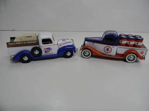 lot 46 image: 2 - LIBERTY COIN BANK TRUCKS - AMERICAN AIRLINES & CAR QUEST AUTO PARTS - COOL PIECES - NICE - SEE PICTURES
