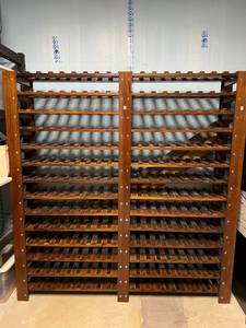 70 INCH WOOD WINE RACK (NICE CONDITION, SEE PHOTOS)