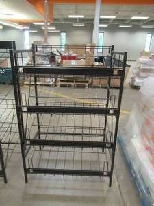 BLACK STORE FIXTURE WITH SLANTED SHELVES (NICE CONDITION, SEE PHOTOS)
