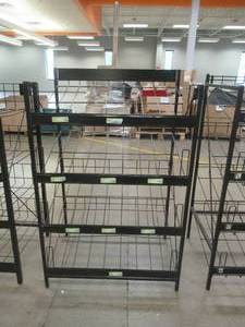 BLACK STORE FIXTURE WITH SLANTED SHELVES (NICE CONDITION, SEE PHOTOS)