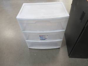 Home 3-Drawer Cart Clear Portable Durable Storage Container on Casters (USED, BUT IN NICE CONDITION)