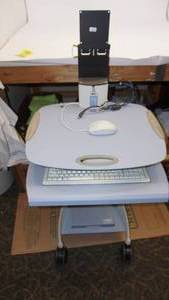 lot 9 image: Flo Workstation On Wheels Point of Care Cart...Never lose your Laptop again  Portable Workstation for Office or Home
