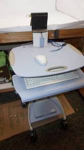 lot 11 image: Flo Workstation On Wheels Point of Care Cart...Never lose your Laptop again  Portable Workstation for Office or Home