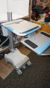 lot 13 image: Humanscale Touchpoint Workstation On Wheels Point of Care Cart...Never lose your Laptop again  Portable Workstation for Office or Home