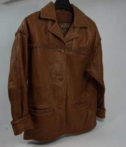 lot 38 image: Vintage Winlit Mens 1969 Leather Coat-small