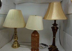 lot 61 image: Lamps...Set of Three