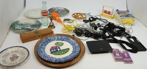 lot 98 image: Assorted Home Decor, Electronic Connectors Etc.