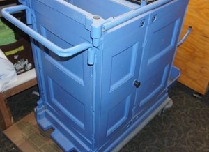 lot 6 image: NaceCare Portable Work Station Cart with 2 Airtight Bins