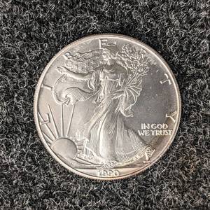 1990 American Silver Eagle - 1 Troy Oz.
