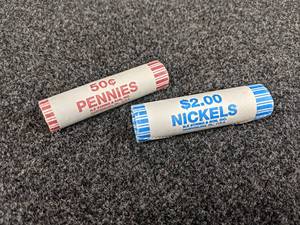 Roll of (40) 2006 Uncirculated Jefferson Nickels and (50) 2009 Lincoln Cents