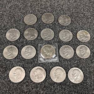 Lot of (17) 1970s Bicentennial Eisenhower Ike Dollars