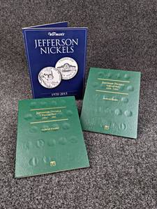 1942-2013 Jefferson Nickel Collections - Includes (3) Books with 63 Coins Total