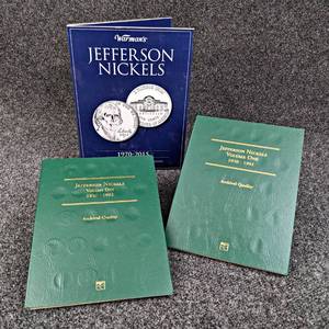 1942-2012 Jefferson Nickel Collections - Includes (3) Books with 52 Coins Total