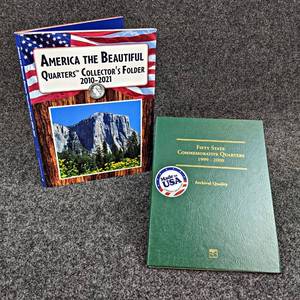 Lot of (2) Washington Quarter Collections 1999-2008 50 State Commemorative Quarters (52 Coins) and 2010-2021 America the Beautiful Collection (21 Coins)