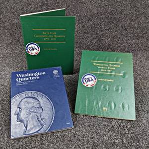 Collection of Washington Quarters - Includes (3) Books with 99 Coins Total